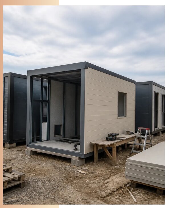 Изготовление и установка хозблоков из сэндвич-панелей в Мытищах